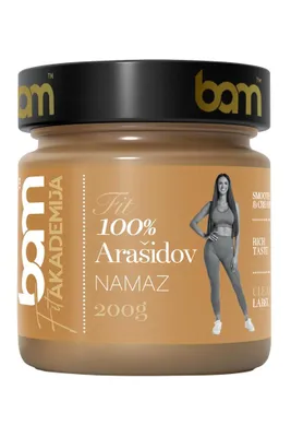 Produktbild von BAM 100% Erdnussmus - Nussmus - Nussbutter - 200 g