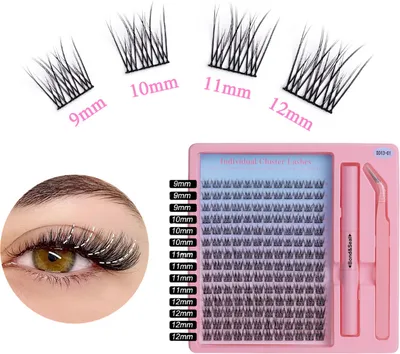Produktbild von INF Künstliche Wimpern, 168 Büschel – DIY Wimpernverlängerung