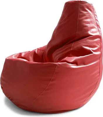 Produktbild von Puff Dabbew, Puff-Tasche, 100%  Italy, Sitzsack aus Kunstleder, Cm 70x70h110, Rot