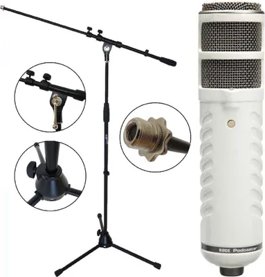 Produktbild von Rode Podcaster USB Mikrofon mit Mikrofonständer