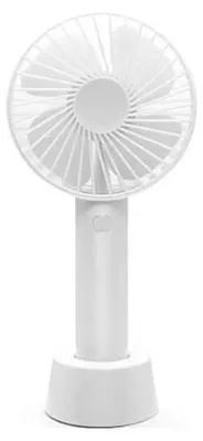 Obrázok produktu pre Ručný ventilátor, biely, nabíjanie cez USB, 3 rýchlosti, 1200 mAh batéria, vysoký výkon, mini, prenosný, pre domáce použitie, cestovanie, malý