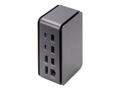 Produktbild von DIGITUS Dockingstation USB-C 14- Port 8K grau