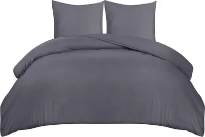 Obrázok produktu pre TRANKIELO® - Súprava obliečok na prikrývku 220x240 cm - Mikrovlákno, polyester - Sivá - Obsahuje 2 obliečky na vankúše 65x65 cm
