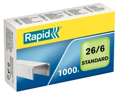 Image de Rapid - Staples Standard 26/6 Galv 1000st | Boîte A 1000 pièces | 20 pièces