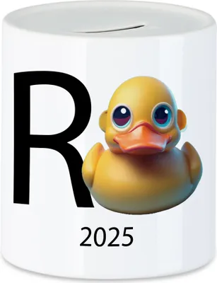 Produktbild von R Ente 2025 Spardose Rente Geschenk Ruhestand Quietscheente Wortwitz