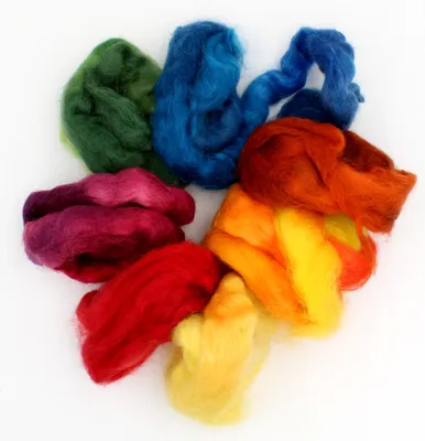 Produktbild von Wensleydale Kammzug Filzwolle Floating Color Mix 100gr.