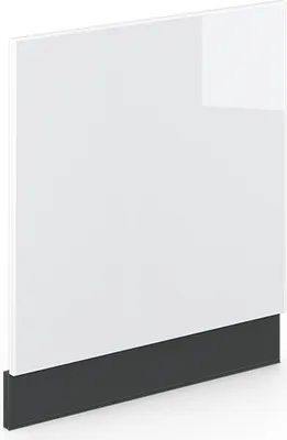 A product shot of a white high-gloss front panel with an anthracite base.