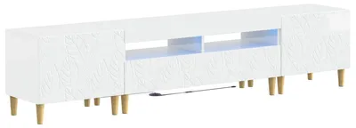 Productafbeelding van vidaXL 5-delige LED TV-kast, hoogglans wit, houtvezel