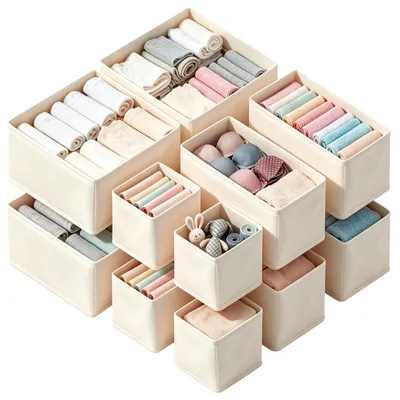 Immagine prodotto di Omgoods - Set di 18 organizer per armadio, in plastica