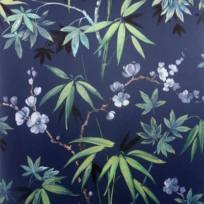 Produktbild von DUTCH WALLCOVERINGS Tapete Jasmine Garden Blau