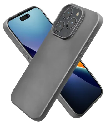 Produktbild von kwmobile Handyhülle für Apple iPhone 16 Pro Hülle - Silikon Case metallisch schimmernd - Schutzhülle Cover - Metallic Grau