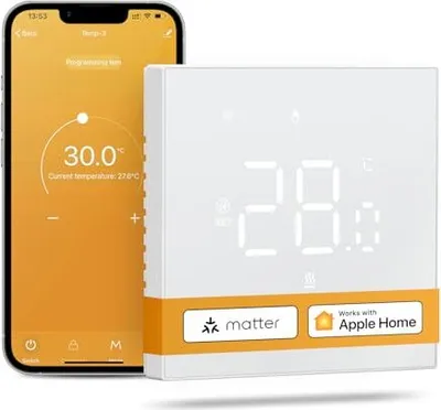 Produktbild von MIUCDA Smart Thermostat Matter Wasser Fussbodenheizung WiFi Raumthermostat Digital Heizungsthermostat Kompatibel mit Homekit，Alexa, Google