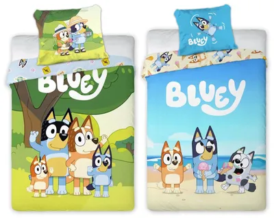 Produktbild von Bluey - 2 x Wende-Bettwäsche-Set im Doppelpack, 135x200 & 80x80