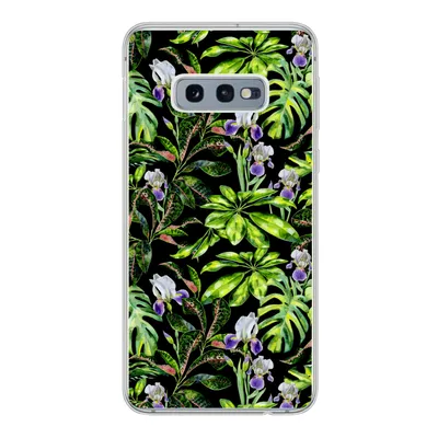 Produktbild von MuchoWow® Handyhülle Schutzhülle Hülle für Samsung Galaxy S10e Blume - Blätter - Muster Silikon Softcase Handy Hülle - Handy