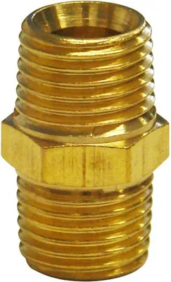 Produktbild von Güde Doppelnippel 1/4" AG x 1/4" AG Druckluft Adapter Verbinder Messing