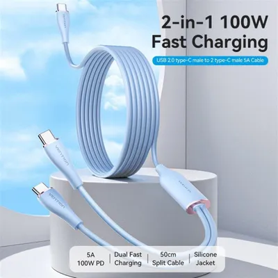 Produktbild von Vention CTMPG, 0,5 m, USB C, 2 x USB C, USB 2.0, 0,48 Gbit/s, Blau