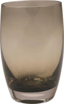 Produktbild von INNA-Glas Bauchiger Teelichthalter DUILIO aus Glas, grau-klar, 14,5cm, Ø8,5cm - Kerzenhalter