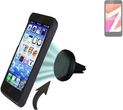 Produktbild von K-S-Trade Kompatibel mit Lava Z1s Auto Handy Halterung KFZ Halter Lüftungsgitterhalterung Air Vent mount Smartphone Halter