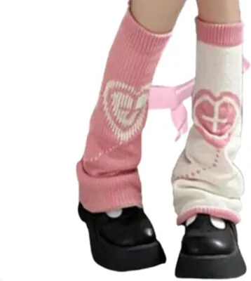 Productafbeelding van Leg Warmers - Sokken Beenwarmers - Bescherming tegen kou - Gebreid ontwerp - One Size - Niet gespecificeerd
