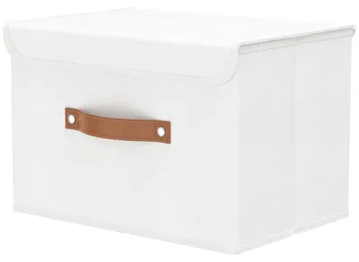 Produktbild von 1 Aufbewahrungsbox mit Deckel, 45 x 30 x 30 cm Stoffboxen, Aufbewahrungskörbe, Kleiderorganizer