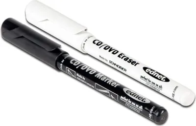Produktbild von Ednet CD-Marker + Permanent Eraser, Schwarz