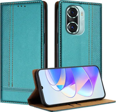 Obrázek produktu pro Pouzdro pro Honor 60 Pro kožené flipové pouzdro s funkcí stojánku zelené