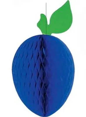 Produktbild von Dekorativer Wabenball aus Seidenpapier, 20 cm, Pflaume, schwer entflammbar