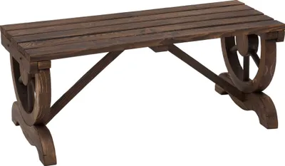 Obrázok produktu pre Fortuna Lai Záhradná lavička Drevená odolná voči poveternostným vplyvom 98 x 50 x 39,5 cm, rustikálna lavička pre záhradný nábytok, odolná a štýlová