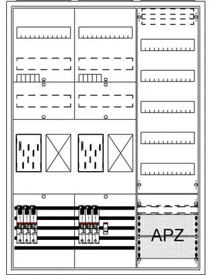 Produktbild von Striebel & John Komplettschrank BA37BG5 AP BKE-I A37 2Z2R1V5A2