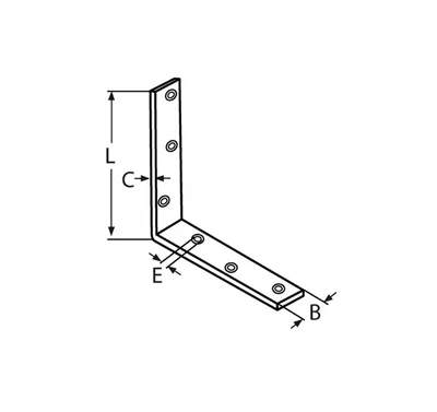 Produktbild von Winkel blank, 300x30mm, Edelstahl A2