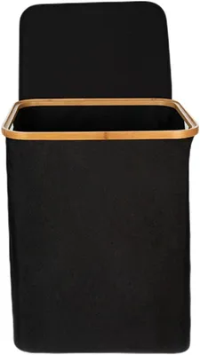 Produktbild von W?schekorb, W?schekorb mit Deckel - Fš¹r Bad und Schlafzimmer, Schwarz - RWLaundry Basket