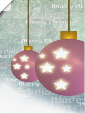 Produktbild von ARTland Poster Weihnachtskugel Größe: 30x40 cm