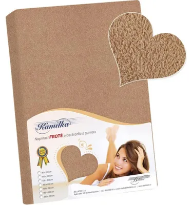 Obrázek produktu pro Prostěradlo froté - 180x200x40 -  hnědá