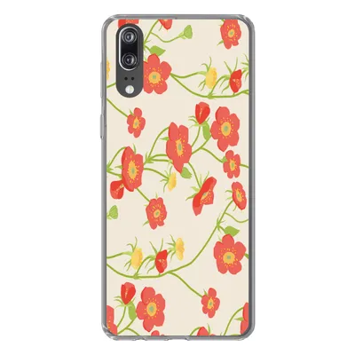 Produktbild von MuchoWow® Handyhülle Schutzhülle Hülle für Huawei P20 Blume - Feldblumen - Muster Silikon Softcase Handy Hülle - Hardcover