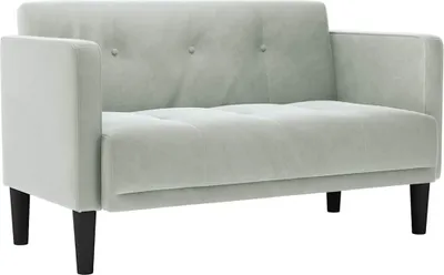 Image de vidaXL Canapé deux places gris clair 111 cm velours