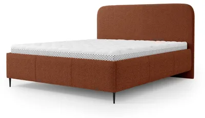 Productafbeelding van Gestoffeerd bed met opbergruimte Edi Karamelhout 180 × 200 cm