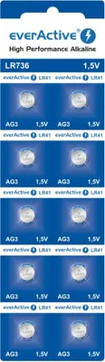 A blister pack of button cell batteries.