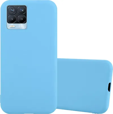 Produktbild von Cadorabo Hülle für Realme 8 4G / 8 PRO Schutzhülle in Blau Handyhülle TPU Silikon Etui Case Cover