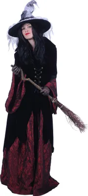 Produktbild von Kleid Hexe Halowina schwarz-rot, Größe:L