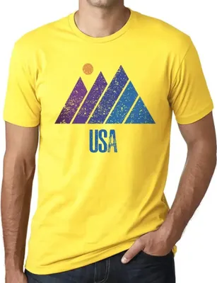 Produktbild von Herren Grafik T-Shirt Gebirge usa – Mountain Usa – Öko-Verantwortlich Vintage Jahrgang Kurzarm Lustige Druck Geburtstag Geschenk Mann