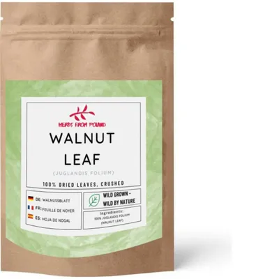Produktbild von Herbs from Poland Walnussblatt, Natürlich adstringierend & hautpflegend, Unterstützt Verdauung & Stoffwechsel, 100% Natur – 500g