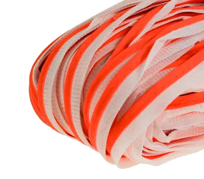 Paspelband zwischen Teilungsnähten weiß-neonorange