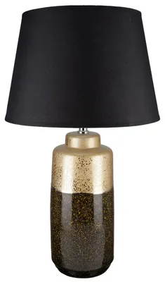 Produktbild von Gilde Tischleuchte, "Macchia", Keramik, braun, goldfarben, schwarz, VE 1, H. 37 cm, D. 12,5 cm 47442