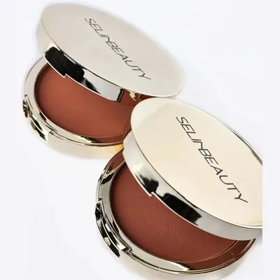 Zdjęcie produktu dla Selin Beauty Skin & Care Puderbronzer Terracotta – wykończenie rozświetlające