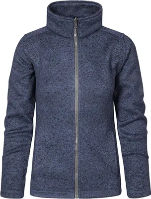 Produktbild von Strick-Fleece Jacke C+ Plus Size Damen, Blau-Melange, XXL