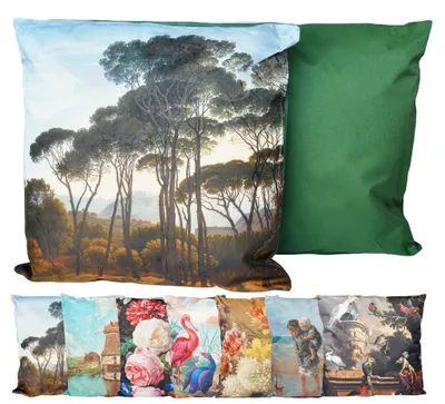 Produktbild von JACK Outdoor Lounge Kissen 45x45cm Motiv Dekokissen inkl. Füllung Wasserfest Sitzkissen Garten Stuhl, Farbe:Sonnenwald