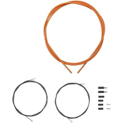 Produktbild von Shimano Y60198050 Zugsatz – Schaltzug Rennrad orange Y60198050