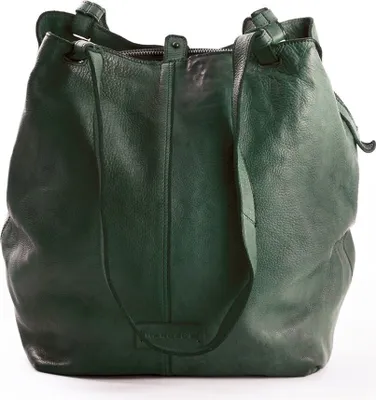 Produktbild von HAROLD'S Leder Schultertasche Submarine Shopper Twin Upend Green dunkelgrün