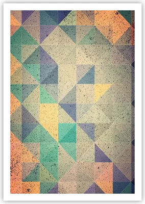 Produktbild von Poster - Poster ohne Rahmen - Abstraktion Dreieck Muster - 70x100 cm - Wand Bild - Wanddeko - Wandbilder - Kunstposter - Wandposter - Bilder - Kunstdruck - Wanddekoration - Wandbild - P2XPA70x100-4287