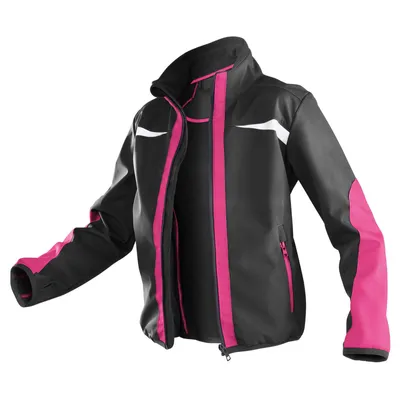 Produktbild von Kübler Kidz Kinder-Softshell Jacke schwarz/pink Gr. 146-152